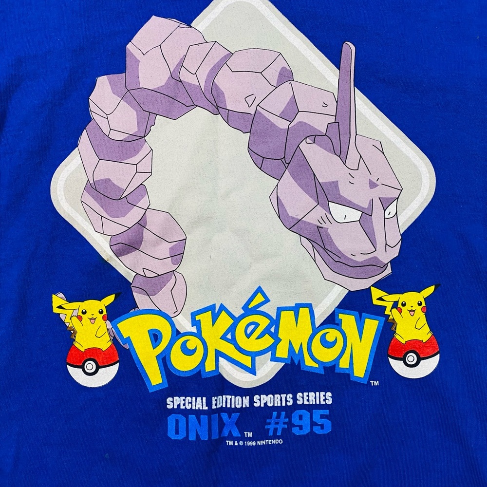 Vintage Pokémon #95 Onyx dated 1999 youth XL/ men’s Small - Picture 2 of 6